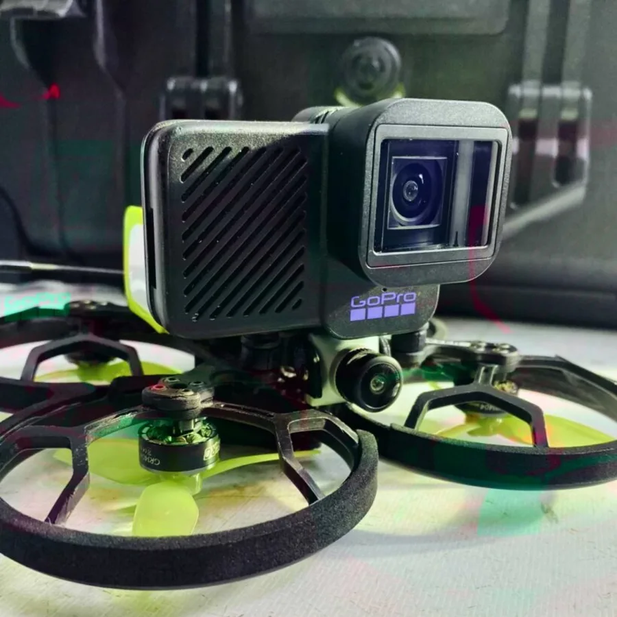 Compact FPV drone with an integrated camera
