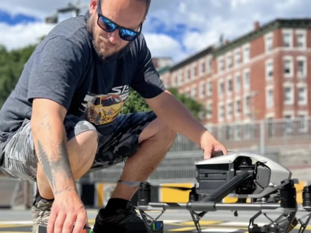 Immersive Aerial Media operator with drone equipment